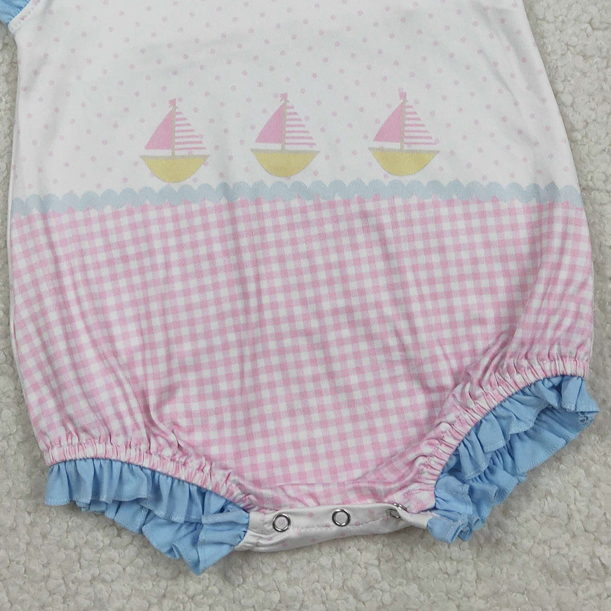 RTS NO MOQ SR3755 Baby Boys Sleeveless Boatneck Polka Dot Ruffle Rompers Cute Baby Outfit