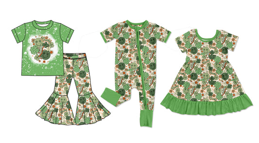 12.4 custom each style moq 5eta 4-6week Sibling Sister smiley baby girl sets and dress and rompers match family design