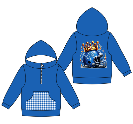 Custom moq 8 mix size milk silk summer team baby boy clothes blue hooded long sleeve top-25.9.30