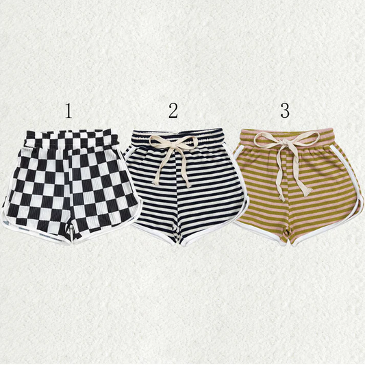 RTS NO MOQ Sibling Baby girls clothes Summer striped Shorts