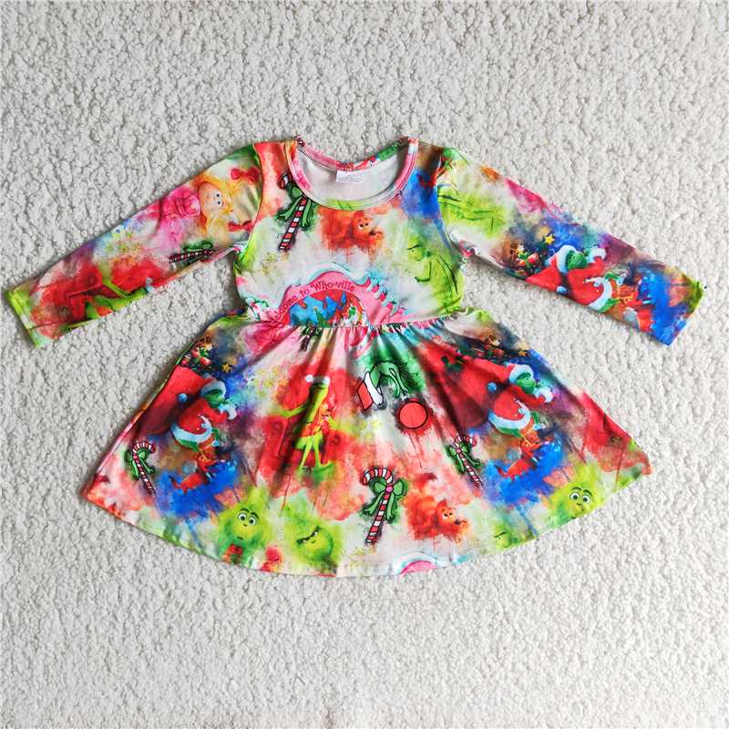 SALES  NEW Kids Christmas Long Sleeve Dress - Festive Holiday Wear for Children