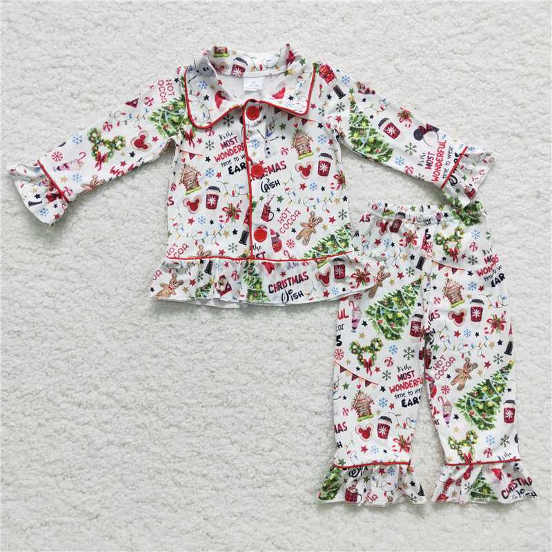 SALES  NEW  Girls Christmas cartoon pajamas