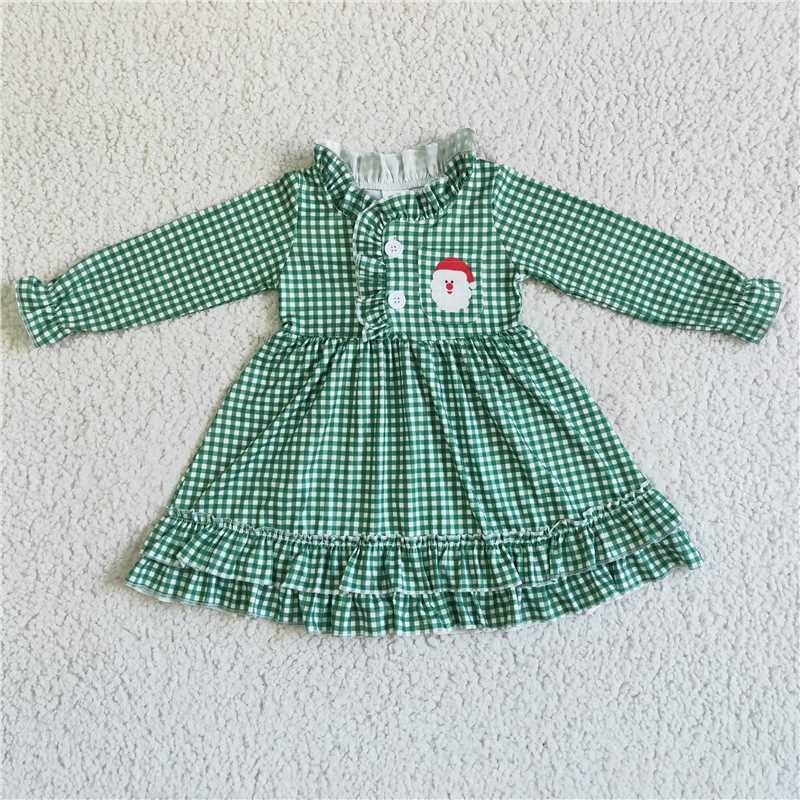 RTS Christmas pajamas, Christmas season Santa plaid nightgown pajamas for boys and girls