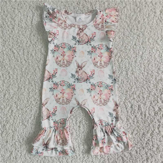 SALES  NEW Baby girls easter ruffle bunny holiday rompers