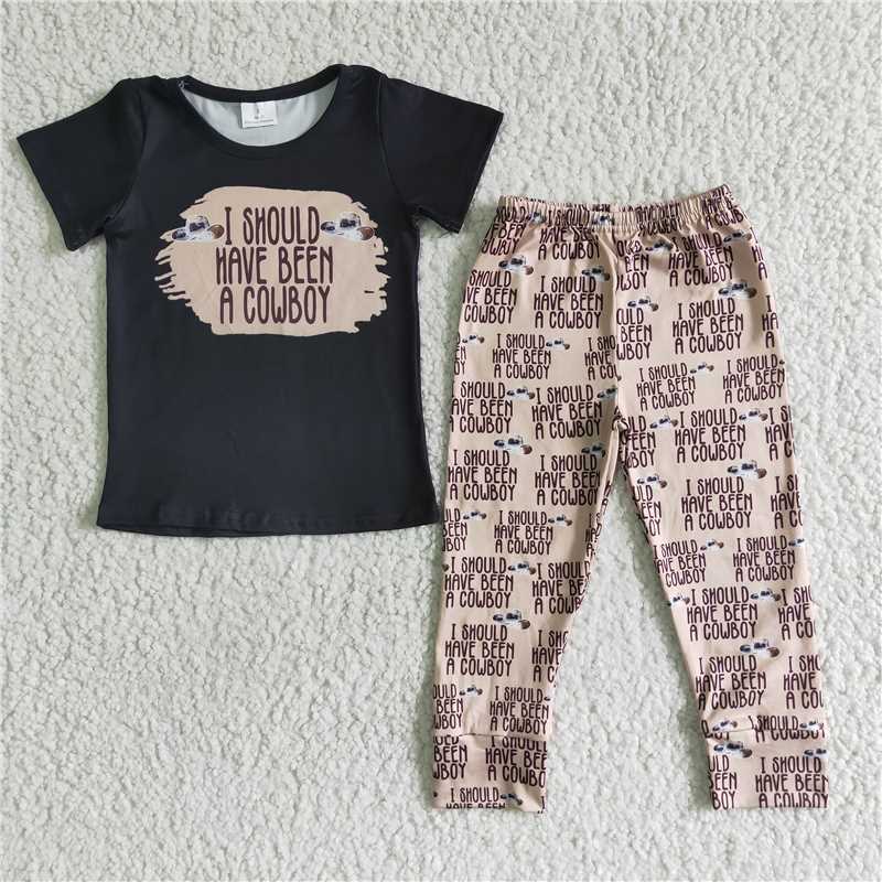 SALES  NEW  Baby kids cowboy legging western outfits sets