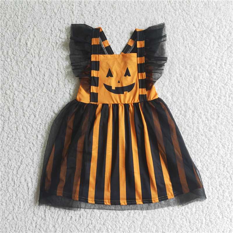 SALES NEW Baby Girls Halloween Face Tutu Knee-Length Dresses Kids Costume Cute Fairy Tale Theme Outfit for Toddlers