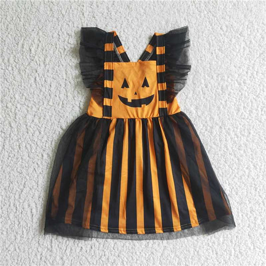 SALES NEW Baby Girls Halloween Face Tutu Knee-Length Dresses Kids Costume Cute Fairy Tale Theme Outfit for Toddlers