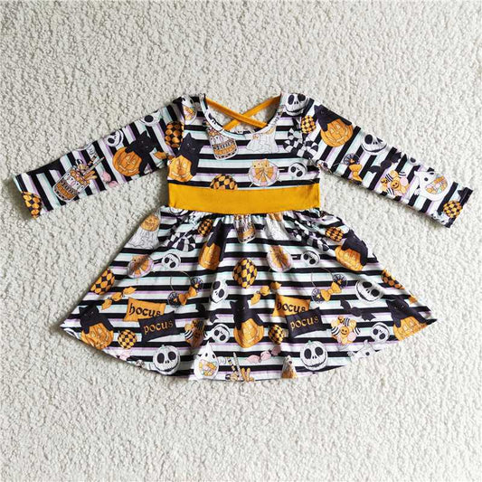 SALES  NEW Baby Girls' Halloween Witches Twirl Dresses Cute Spooky Costume for Toddlers Kids' Fashion Halloween Outfit
