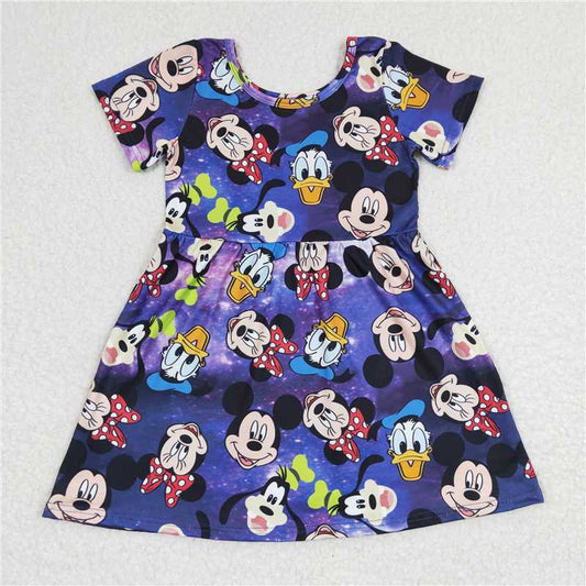 Cute Clothes GSD0244 Baby Girls Colorful Knee Length Dresses