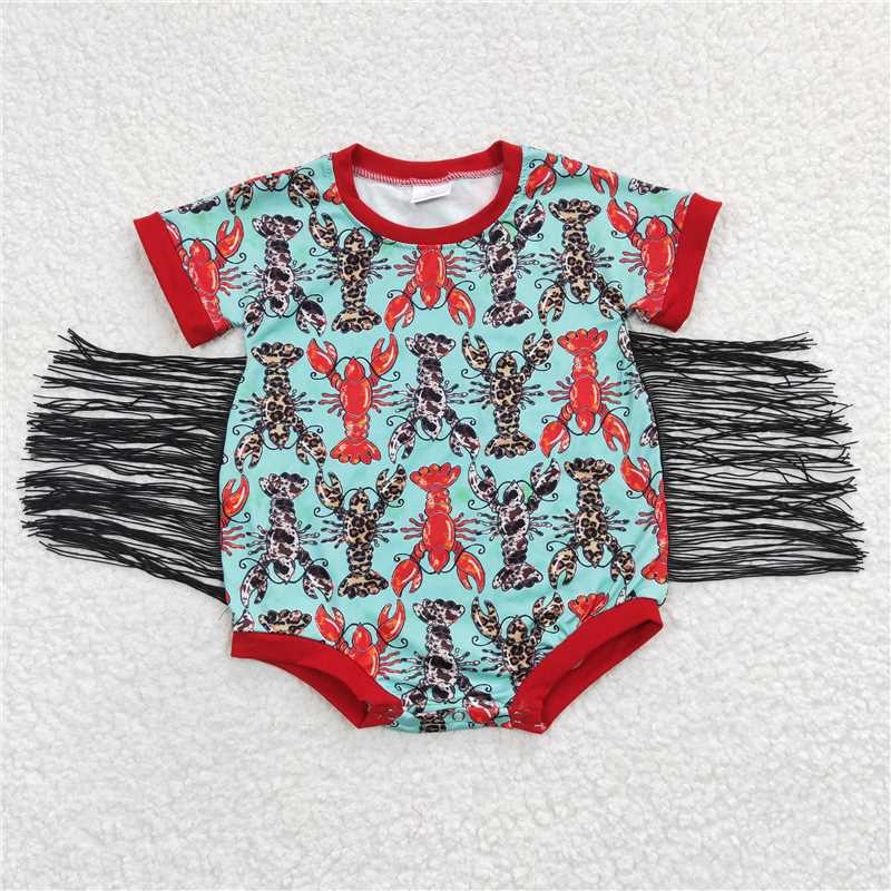 SALES NEW Baby Girls' Cute Lobster Tassel Rompers Soft Cotton Clothing for Newborn