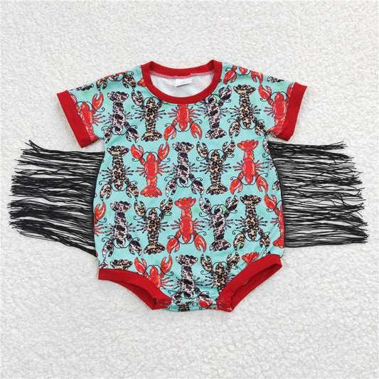 SALES NEW Baby Girls' Cute Lobster Tassel Rompers Soft Cotton Clothing for Newborn