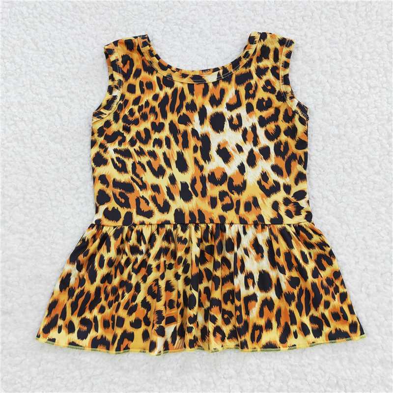 SALES NEW Baby Girls Sleeveless Leopard Print Top Shirts for Spring Summer Comfortable Cotton Infant Outfit Baby Girl's Clothing