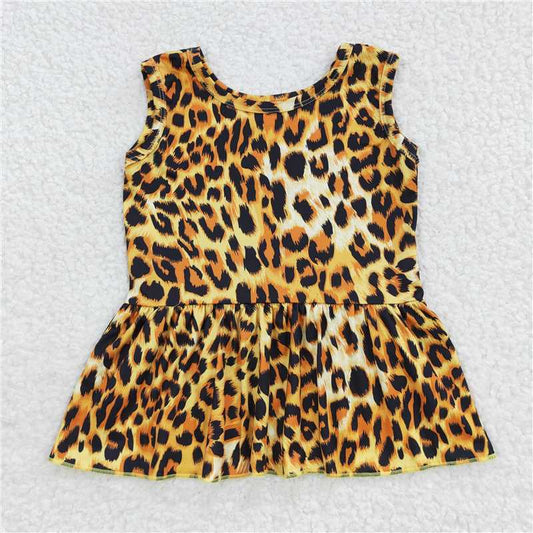 SALES NEW Baby Girls Sleeveless Leopard Print Top Shirts for Spring Summer Comfortable Cotton Infant Outfit Baby Girl's Clothing