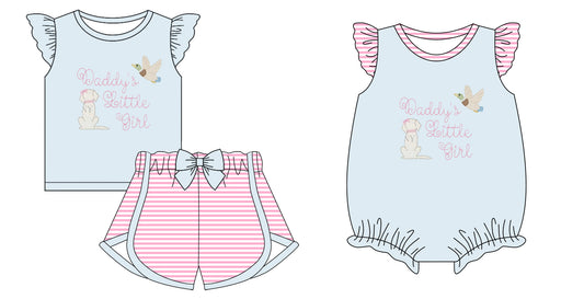 11.26 custom each style moq 5eta 4-6week Sibling Sister daddy little girl baby boy short sleeve shorts sets and rompers match design