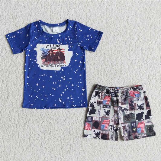 SALES NEW Baby boys cartoon car summer shorts sets