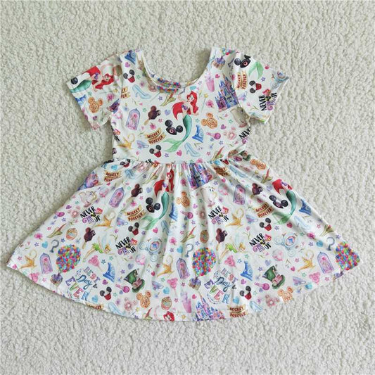 Cute Clothes 	 GSD0050 Baby girls summer White knee length dresses