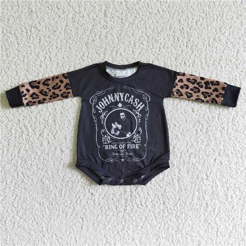 SALES  NEW  Baby girls western leopard long sleeve rompers