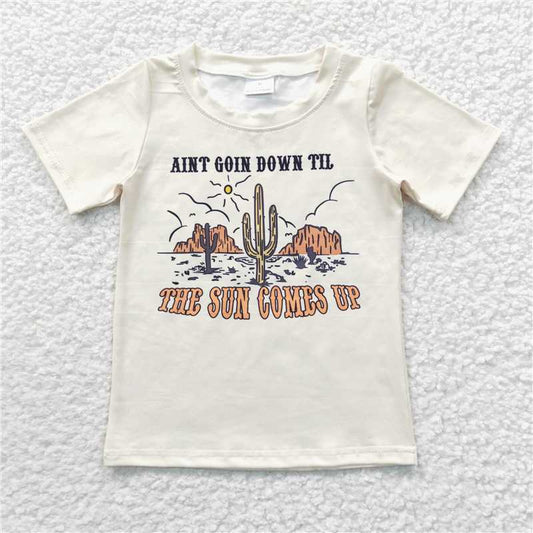 SALES NEW Baby Girls Western Print Short Sleeve Tee Shirts Casual Cotton Top for Little Girls