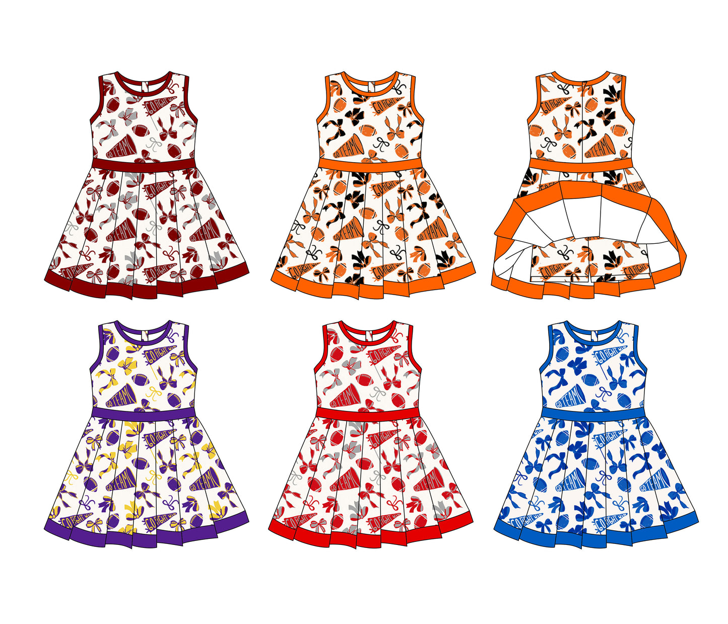 25.10.3 custom each style moq 8 eta 6-8week Sibling Sisters team bow baby girl sleeveles dress 5 match family design