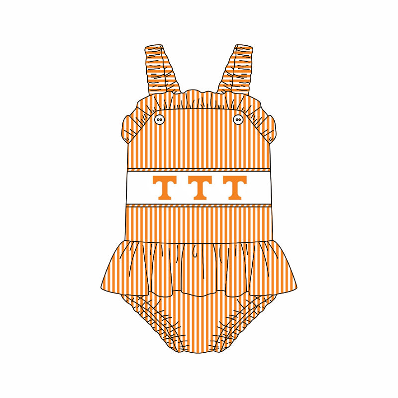 Custom moq 5 mix size milk silk summer teams baby girl boys clothes orange vest swimsuit and swim shorts series