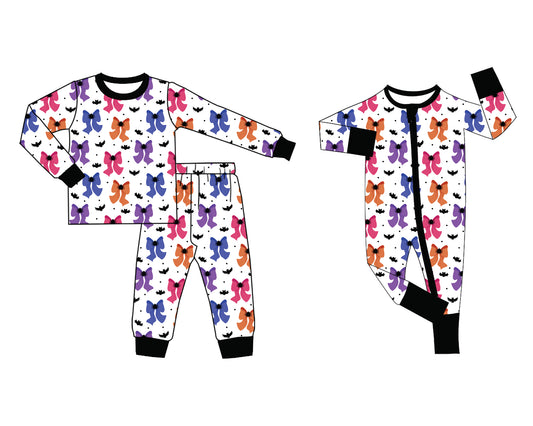 25.6.11 custom each style moq 5eta 4-6week Sibling Sisters bow bat baby boy long sleeve pants sets and rompers match family design