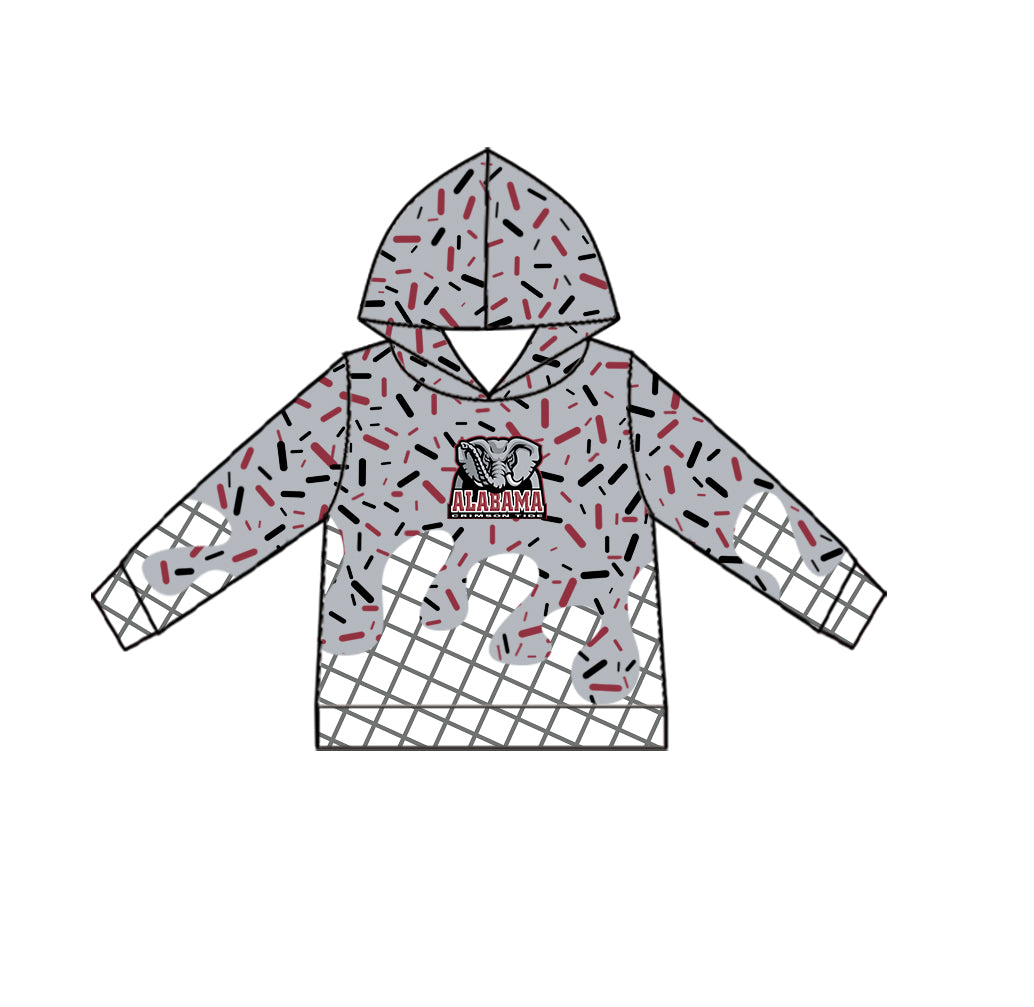 Custom moq 5 mix size milk silk summer teams Baby Camo Hooded Short Sleeve Top and Shorts Set Ice Cream Drips Hooded Top with Matching Shorts