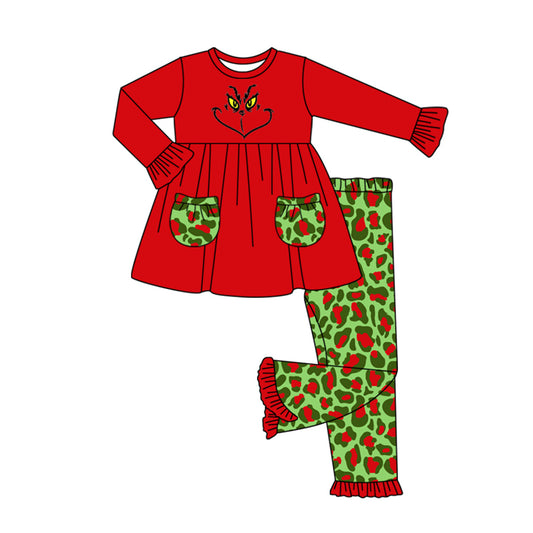 5.30 custom each style moq 5eta 4-6week Sibling Sister Christmas red girls outfits and romper match family design