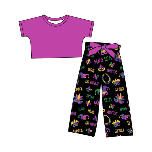 12.10 custom each style moq 5eta 4-6week Sibling Sister mardi gras baby girl sets and sets 2 match family design