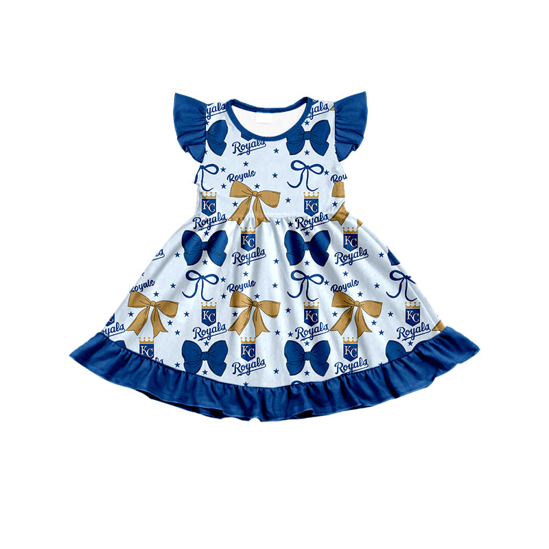 Custom moq 5 mix size milk silk summer teams baby girls clothes team blue bow sleeveless skirts sets and dress 1 and dress 2 and top-25.6.21