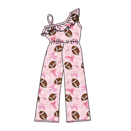 8.27 custom each style moq 5eta 4-6week baby girls clothes rugby bow pink long sleeve baby girls jumpsuit