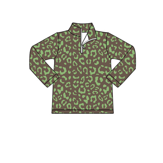 9.24 custom each style moq 5 eta 4-6week baby girls clothes leopard long sleeve top
