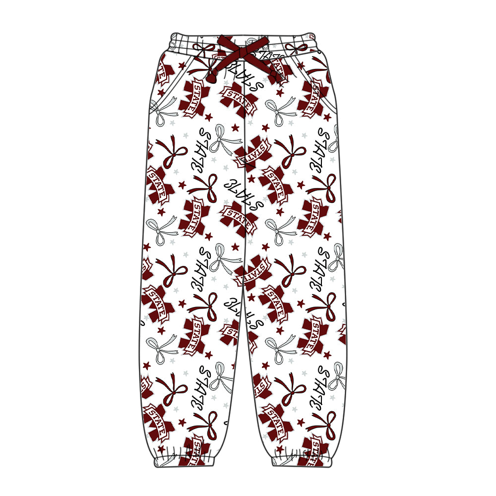Custom moq 5 mix sizes summer teams baby girls clothes team brick red short sleeve shorts sets dress kids pants-25.5.12