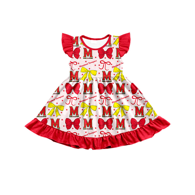 Custom moq 5 mix size milk silk summer teams baby girls clothes team bow red sleeveless skirts sets and dress 1 and dress 2 and dress 3-25.6.26