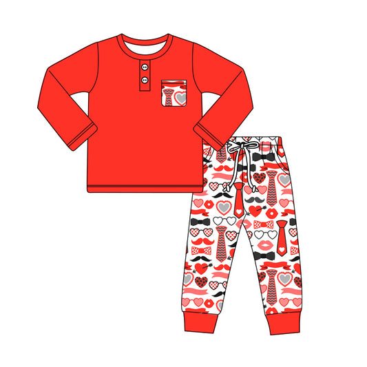 10.2 custom each style moq 5eta 4-6week baby boys clothes red long sleeve pants sets