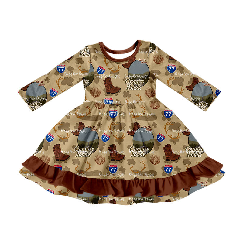 8.3  custom each style moq 5eta 4-6week baby girls clothes boots long sleeve dress