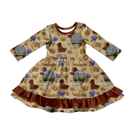 8.3  custom each style moq 5eta 4-6week baby girls clothes boots long sleeve dress
