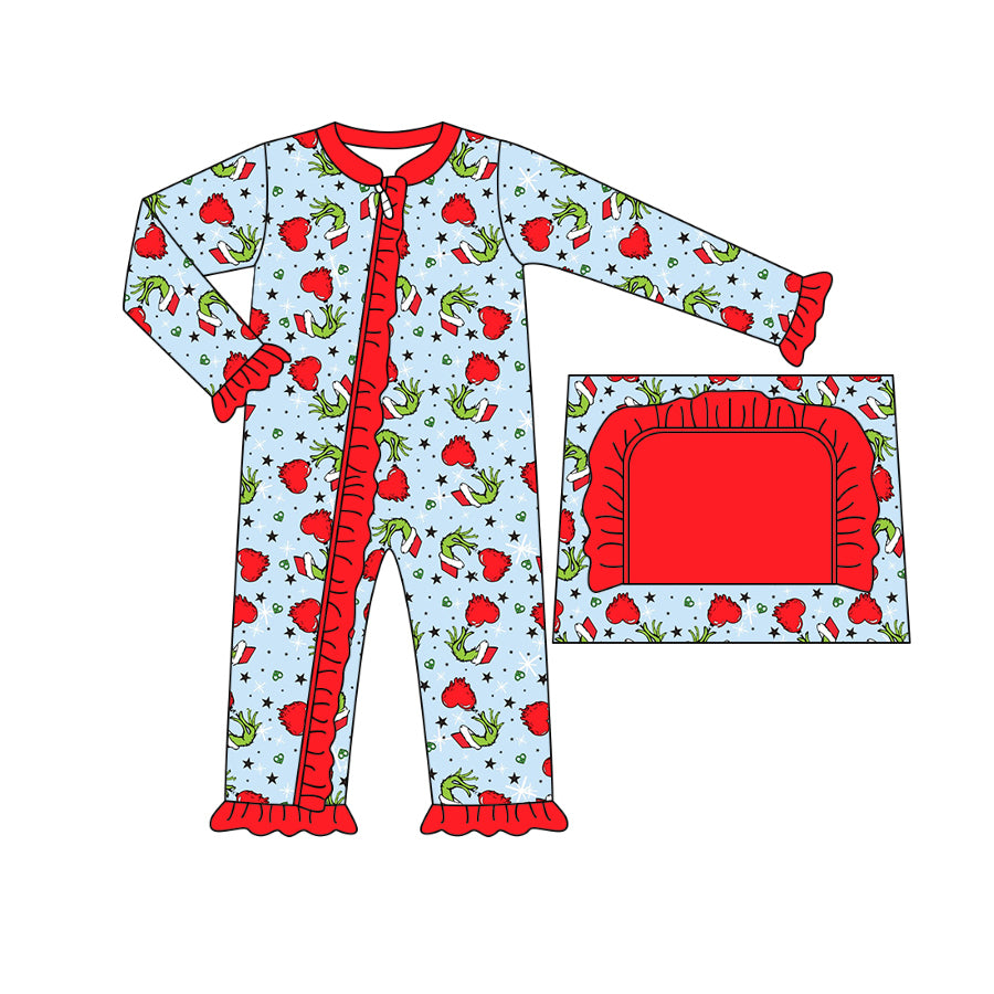 7.6 custom each style moq 5eta 4-6week Sibling Sister Christmas red baby girls sets and rompers match family design