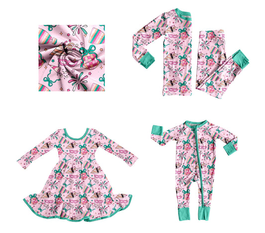 25.8.16 custom each style moq 5eta 4-6week Sibling Sisters Christmas bow baby girl long sleeve pants sets and dress and rompers match family design