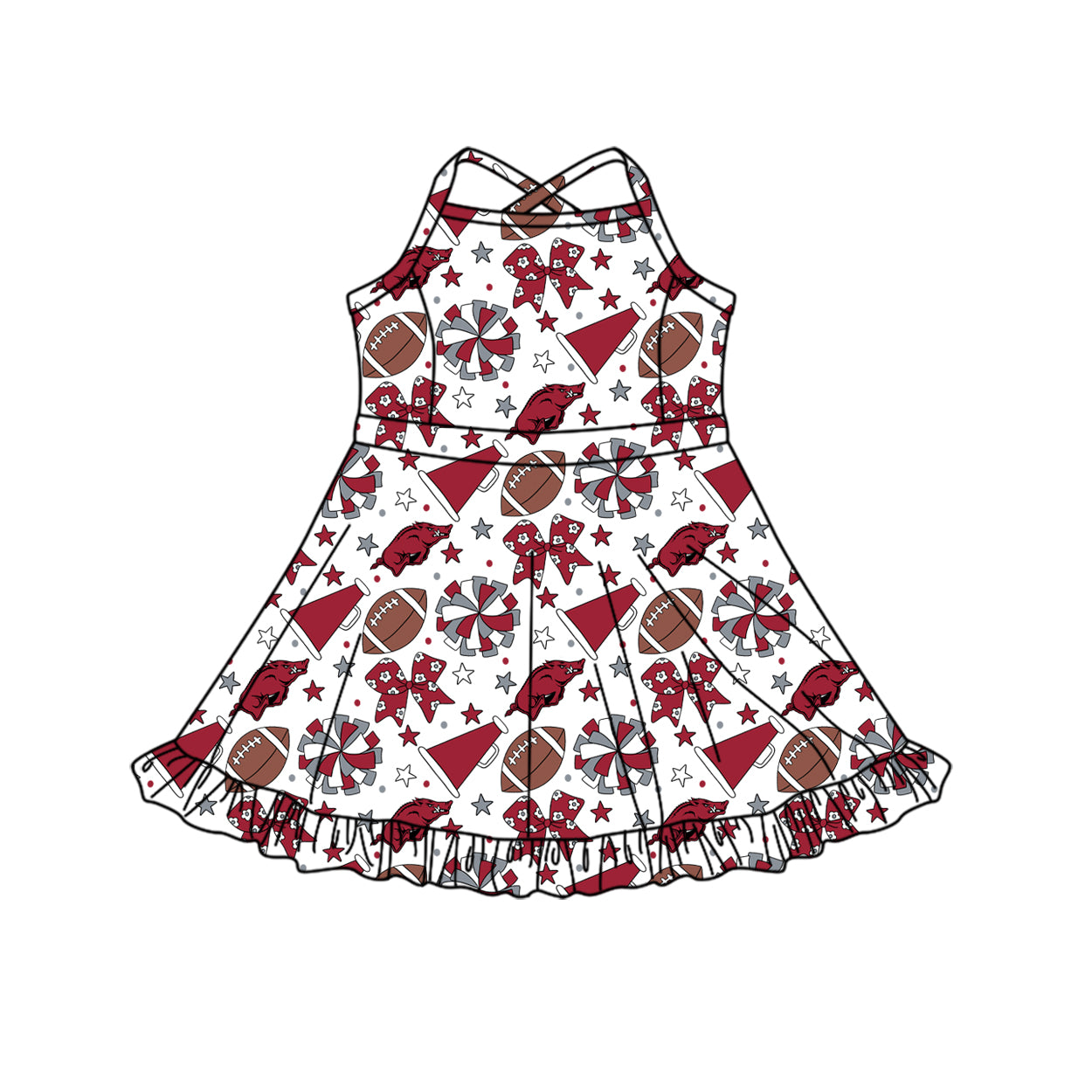 Custom moq 5 mix size milk silk summer teams Baby Girls Strap Bows Knee-Length Yoga Dress Activity Wear