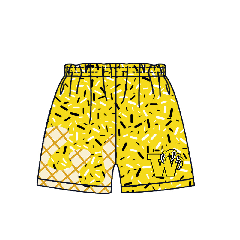 Custom moq 5 mix size milk silk baby girls clothes team yellow hooded long sleeve tops and skirt and dress and shorts 1 and shorts 2-25.7.5