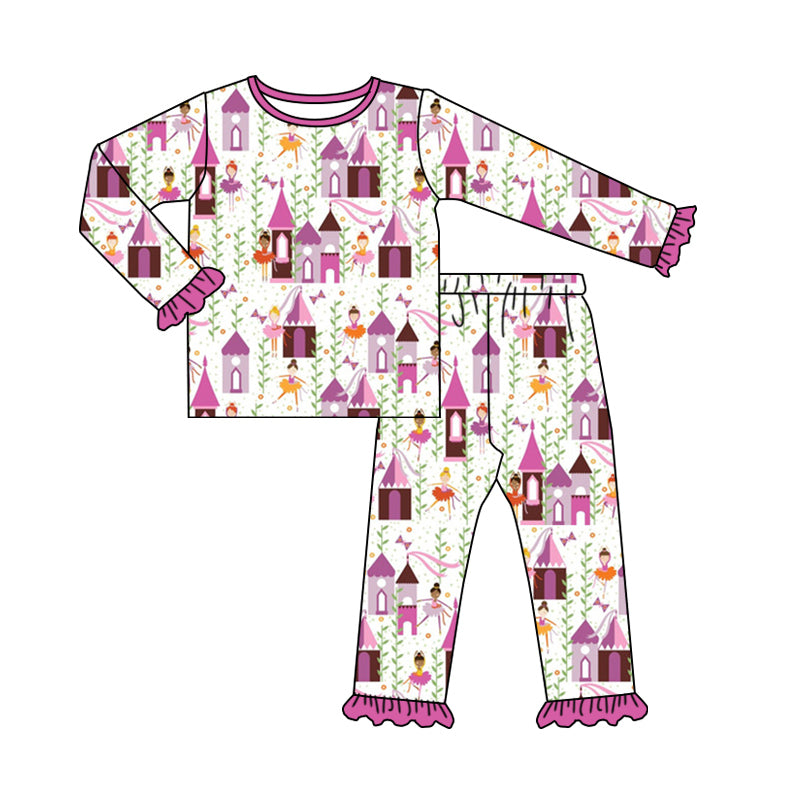 7.3 custom each style moq 5eta 4-6week Sibling Sister Christmas purple baby girls sets and dress and rompers match family design