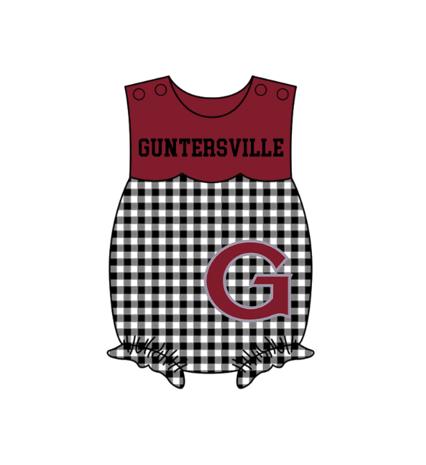 Custom moq 5 mix size milk silk summer teams baby girl boys clothes Red Black and white checkered short sleeve shorts sets 3 and dress and rompers 2 series