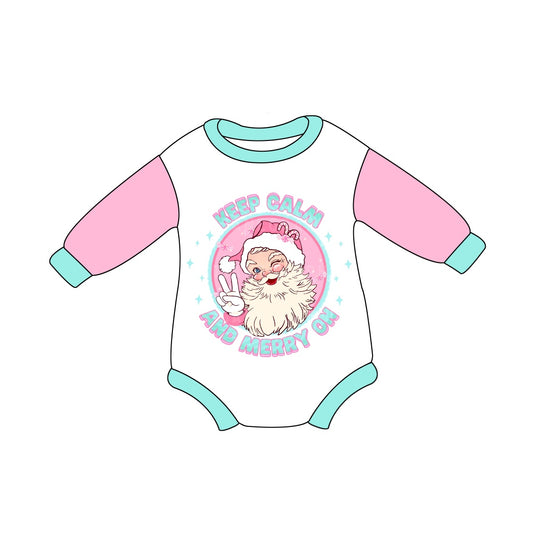 8.2 custom each style moq 5 eta 4-6week Sibling Sister baby girls clothes Christmas pink long sleeve top and long sleeve romper match family design