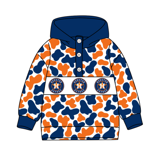 2-Custom moq 8 mix size milk silk summer team baby boy clothes camouflage blue hooded long sleeve top-25.10.9