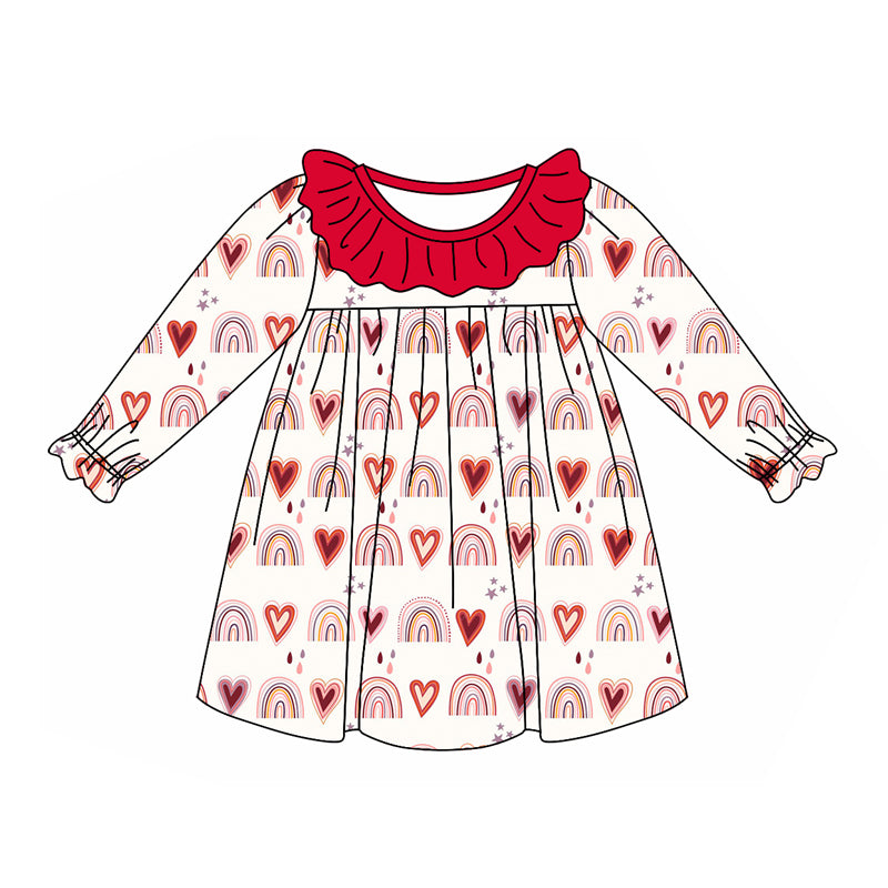 9.10 custom each style moq 5eta 4-6week Sibling Sister rainbow red baby girl sets and dress and rompers match family design
