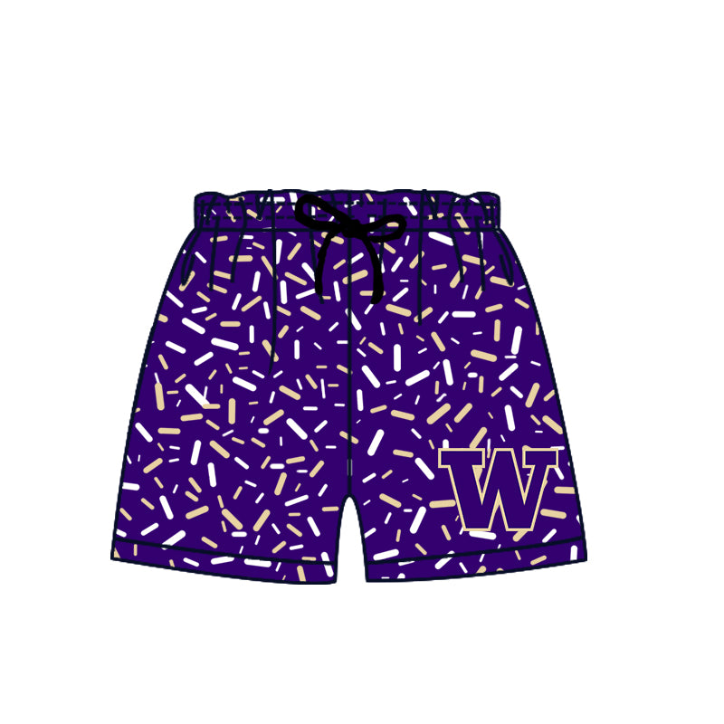 Custom summer teams baby girls clothes team purple hooded long sleeve tops and short sleeve top and dress and pants and shorts-25.6.10