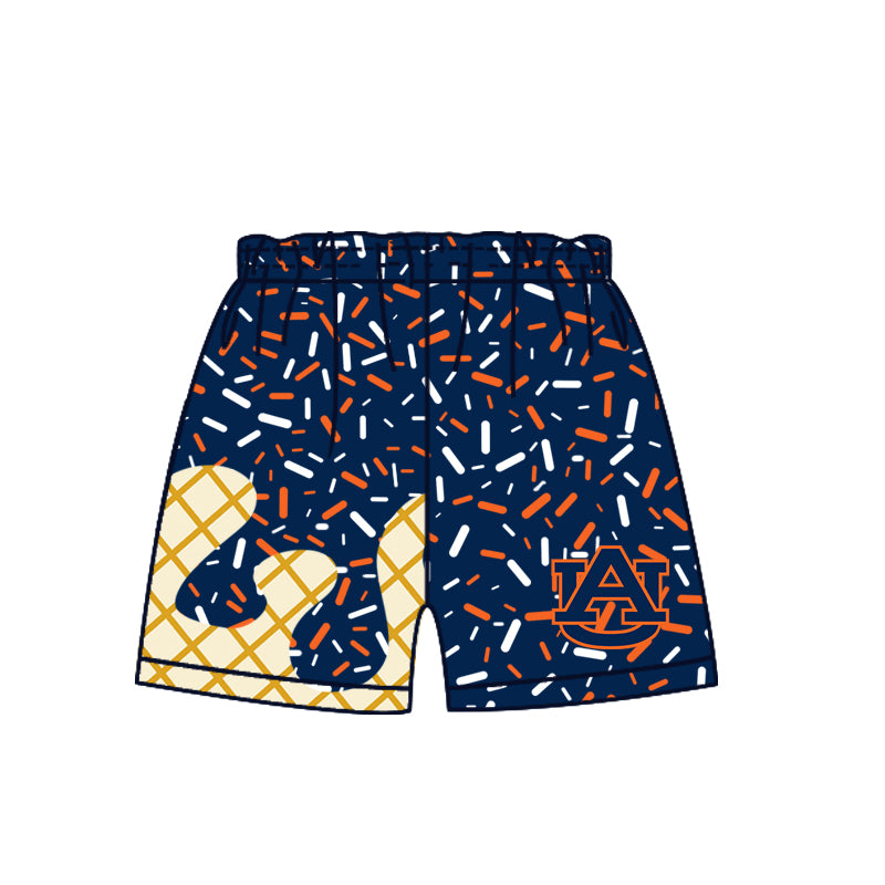 Custom summer teams baby girls clothes team dark blue hooded long sleeve tops and short sleeve top and dress and pants and shorts-25.5.27