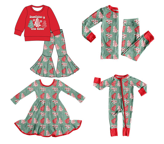 25.9.3 custom each style moq 5eta 4-6week Sibling Sisters Christmas baby girl long sleeve pants sets 2 and dress and rompers match family design