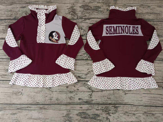 maroon color  cotton  top girls  college pullovers