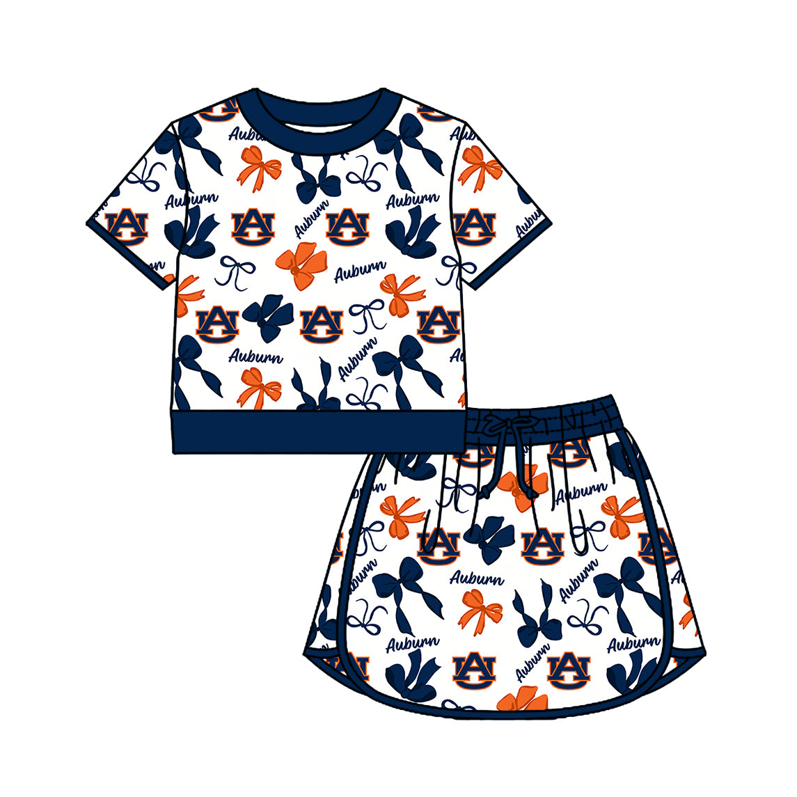 Custom moq 5 mix size summer teams Girls Polka Dot Top Shorts Set Top Skirt Short Set Zipper Pullover Pants Set